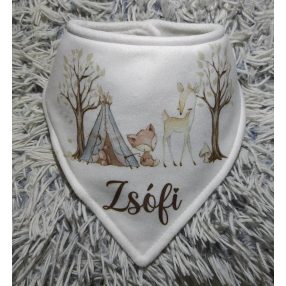 Nyomott mintás nyálkendő névvel