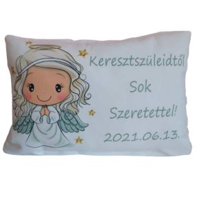 Keresztelő párna saját szöveggel