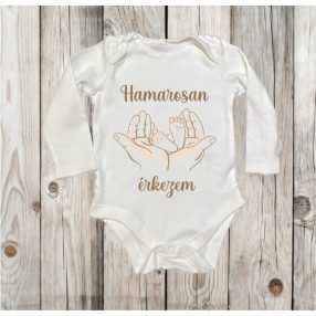 Baba bejelentő body Hamarosan érkezem!