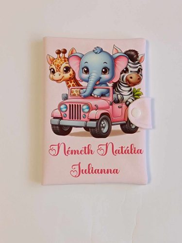 Textil egészségügyi kiskönyv borító safari 2