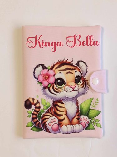 Textil egészségügyi kiskönyv borító tigris