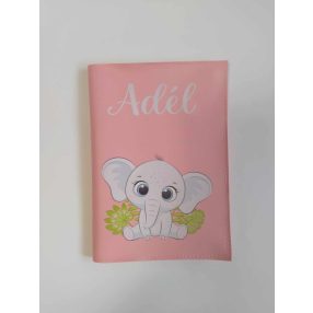 Textilbőr kiskönyv borító mintával névvel