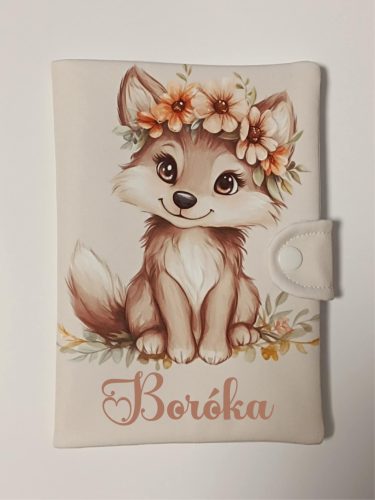 Textil egészségügyi kiskönyv borító farkas