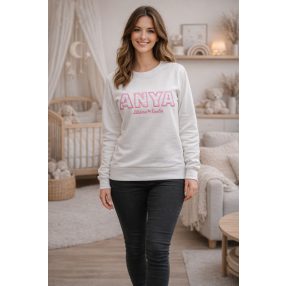   Egyedi emlékőrző hímzett pulóver Apa / Mama/Tata  névvel is kérhető