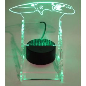 LED-es világítású plexi késtartó LED-es világítású plexi késtartó