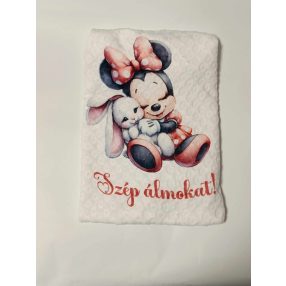   Nyomott mintás egyrétegű babatakaró babapléd névvel mintával
