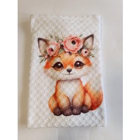   Nyomott mintás egyrétegű babatakaró babapléd névvel mintával